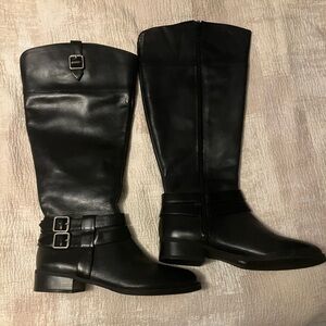 INC International Concepts Sleek Wide Calf Black Boots